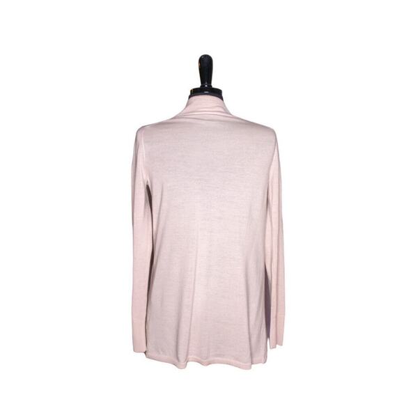 Talbots Merino Wool Cardigan Sweater Open Front Lightweight Peach S - Picture 3 of 5
